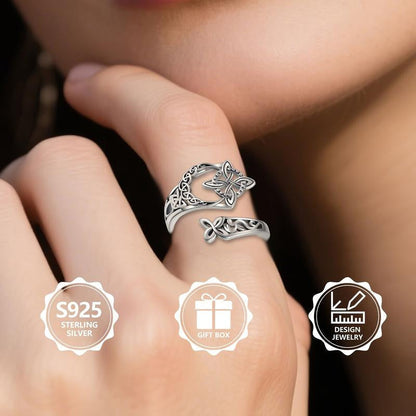 Anillo de nudo celta de plata S925 con compra 1 y llévate 1 gratis
