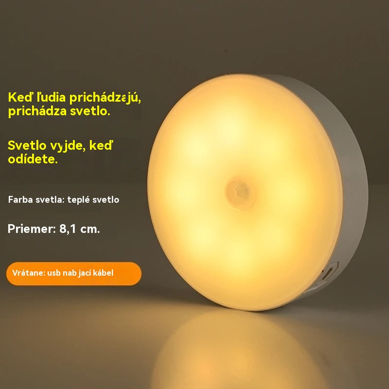 🏡💡【Kúpte 2 a získajte 2 zadarmo】Inteligentné LED svetlo so snímaním ľudského tela, ľahko sa nabíja a je praktické
