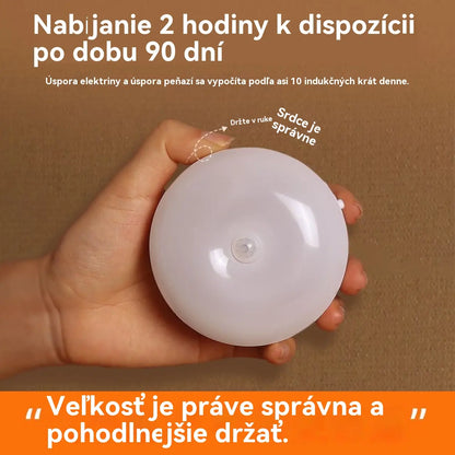 🏡💡【Kúpte 2 a získajte 2 zadarmo】Inteligentné LED svetlo so snímaním ľudského tela, ľahko sa nabíja a je praktické