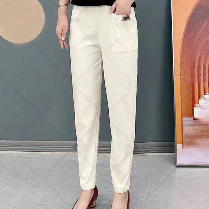 👖🔥Ograničena ponuda – šokantnih 50% popusta!🔥【M-6XL】Proljetno-ljetne ženske ležerne hlače velikih veličina, visokostručni pamuk, udobne i svestrane