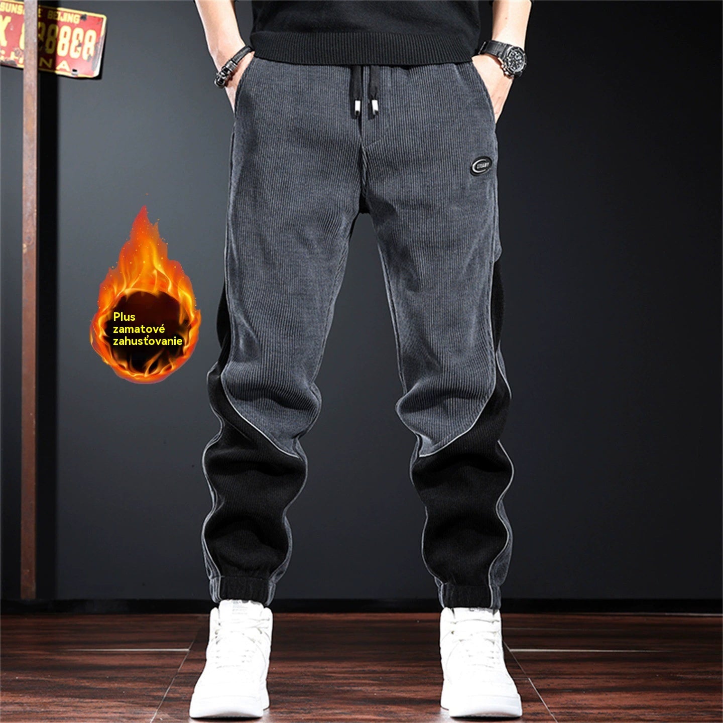 🔥👖【Rasprodaja zaliha – šokantnih 50% popusta!】😎Moderne muške duge hlače od zadebljanog korduroja, tople i ležerne muške hlače