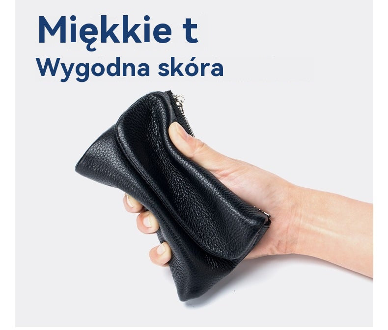 🔥Portfel uniseks o prostym designie z prawdziwej skóry, dużej pojemności, z ochroną RFID🔥