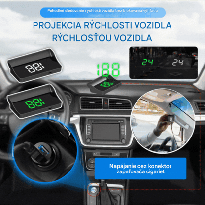 🚗Avtomobilski HUD zaslon｜HD GPS projekcija｜Hitrost v realnem času in varnejša vožnja