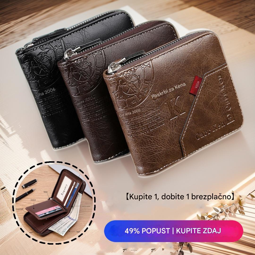 Večnamenske moške poslovne torbice z denarnico iz mehkega PU usnja