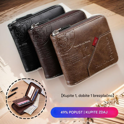 Večnamenske moške poslovne torbice z denarnico iz mehkega PU usnja
