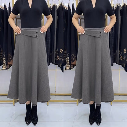 👗🎀【S-4XL】Μάλλινη φούστα για το φθινόπωρο και τον χειμώνα