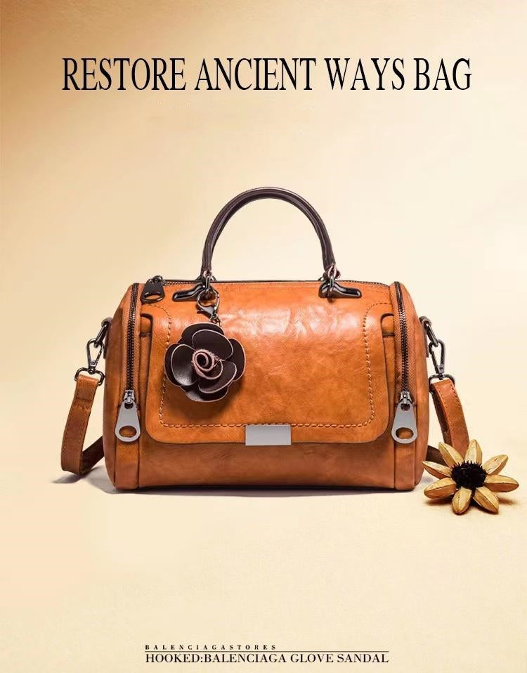 🎁👜Нова модна дамска чанта с елегантен цветен висулка