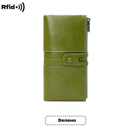 💼🔥【Časovno omejen popust】Večfunkcijska denarnica, ročno izdelano usnje, zaščita pred krajo, dvojna zadrga