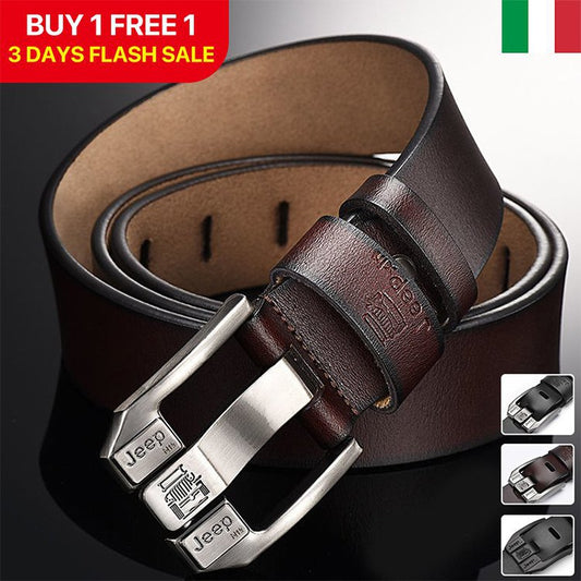 🔥Špičkový pánsky retro opasok, riflový opasok s prackou z pravej kože, jednoduchá a módna pracka, výberová jednovrstvová hovädzia koža, pevná a odolná