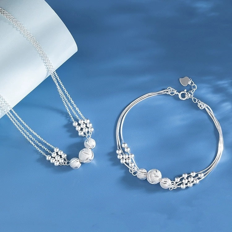 🎁【Kupi 1, dobiješ 1 gratis: Ogrlica + Narukvica】✨Komplet nakita ogrlice s ugraviranim srebrom