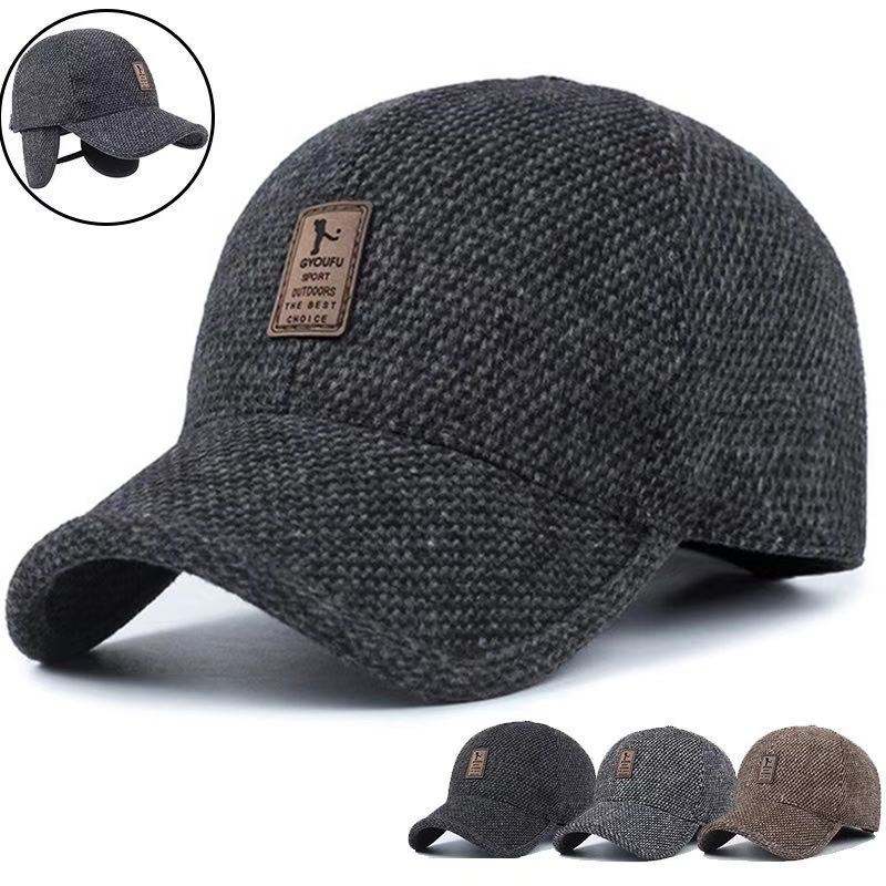 💥Nueva gorra de béisbol cálida para hombre, con protección para las orejas