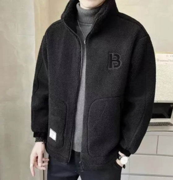 ⛄【L-6XL】Χειμερινό φλις μπουφάν, βαμβακερό παλτό, χοντρό βαμβακερό παλτό από δέρμα αρνιού, ζεστό παλτό-4172201