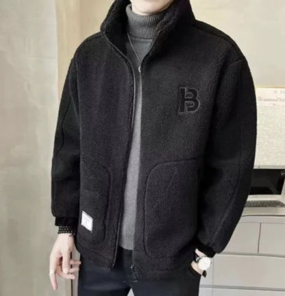 ⛄【L-6XL】Χειμερινό φλις μπουφάν, βαμβακερό παλτό, χοντρό βαμβακερό παλτό από δέρμα αρνιού, ζεστό παλτό-4172201