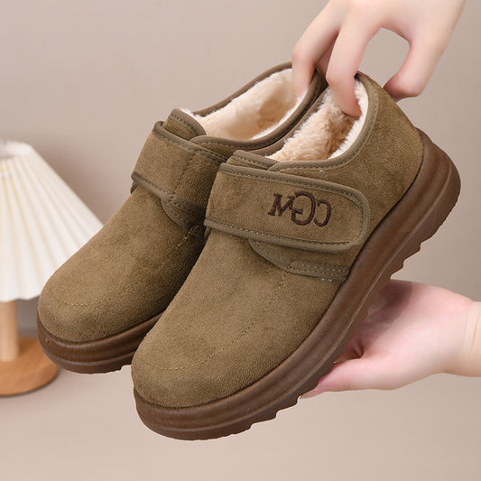 🏆Téli gyapjú🔥【36-41】Divatos, új stílusú téli rövid csizma nőknek, puha hótaposóval