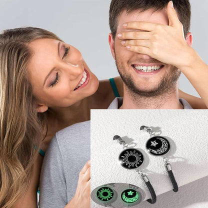 🎁💖 2 darabos Nap és Hold karkötő szett – Ragyogó ékszerek távkapcsolatban élő pároknak.