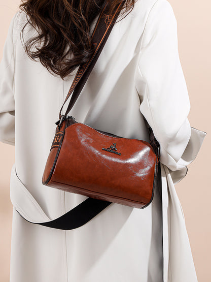 🔥👜【Гореща разпродажба】👜Дамска чанта от мека кожа с голям капацитет, чанта за през рамо