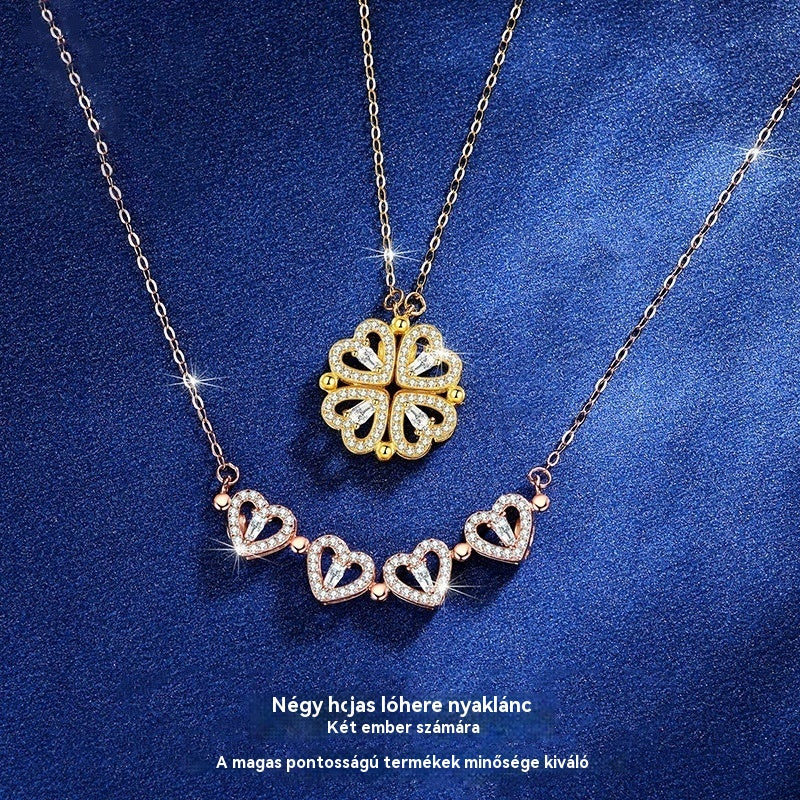 🔥🍀Átalakítható négylevelű lóhere nyaklánc. ❤️ Viseld, és legyen veled a szerencse! 🍀