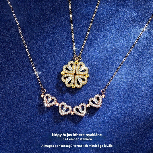 🔥🍀Átalakítható négylevelű lóhere nyaklánc. ❤️ Viseld, és legyen veled a szerencse! 🍀