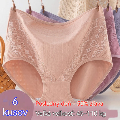 🔥🩲【Kúp 1, získaj 5】(6 ks) Posledný deň – 50% zľava – Vysoký pás antibakteriálne sťahovacie nohavičky