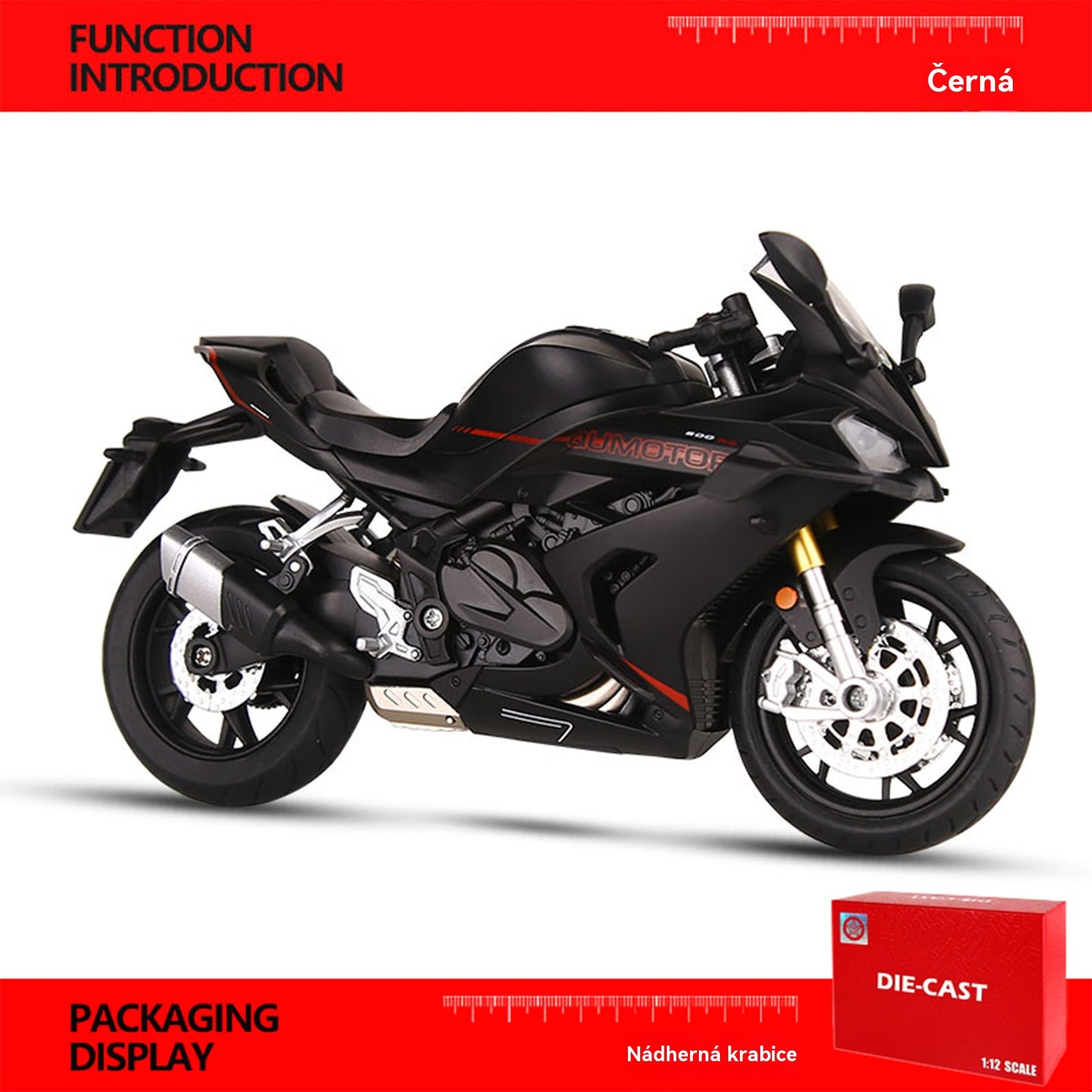 🏍️ Give the dárek excitement! 🎁Model motocyklu v měřítku 1:12