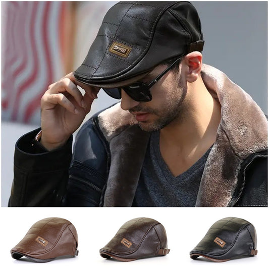 🔥🔥 Vintage δερμάτινο μπερέ υψηλής ποιότητας