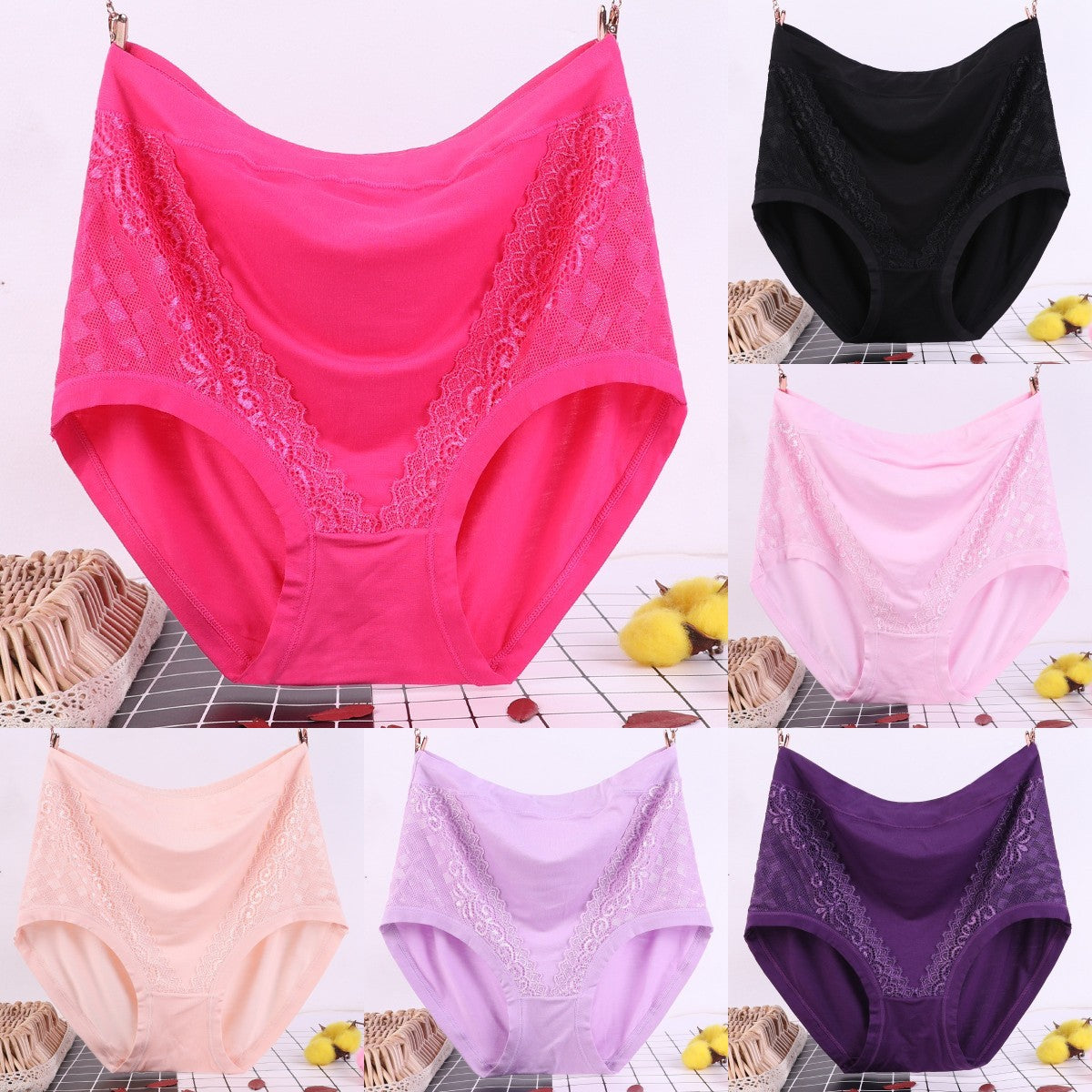 🔥🩲【Kúp 1, získaj 5】(6 ks) Posledný deň – 50% zľava – Vysoký pás antibakteriálne sťahovacie nohavičky