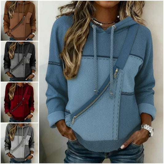 🔥【Časově omezená nabídka】🎀🎀【S-5XL】Dámská mikina s kapucí a dlouhým rukávem s potiskem