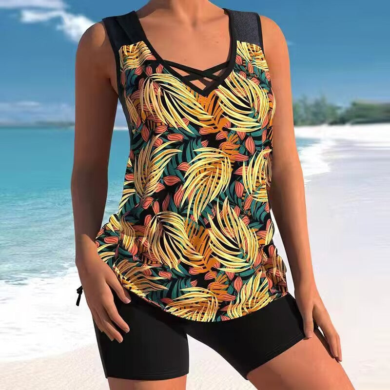 🩱【Горещи продажби】【S-5XL】🩱Бански от две части с етнически принт