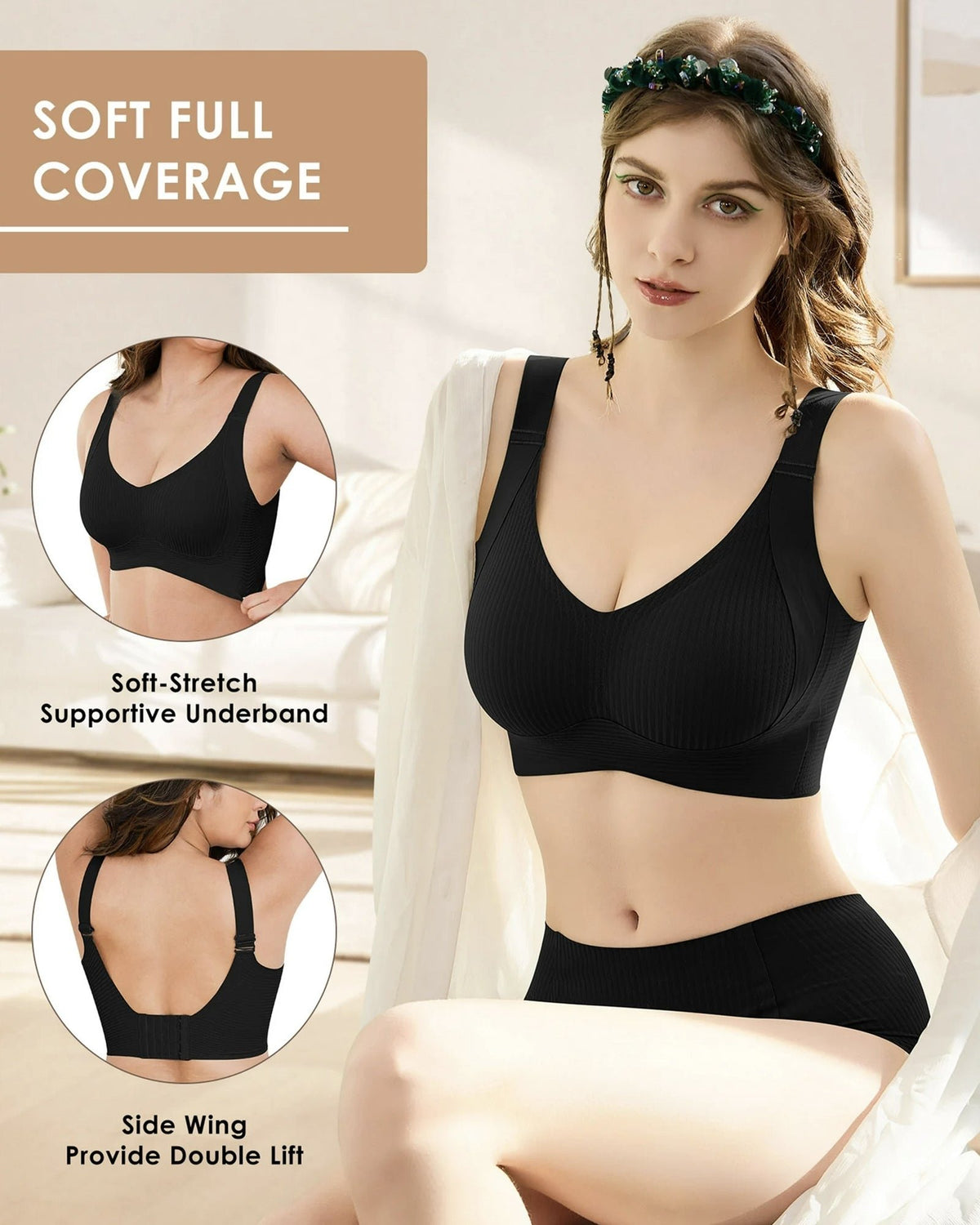 😍【Kupi enega, dobiš enega gratis】【49 % popust】【49 % popust】Ženski enodelni nedrček brez rokavov❤️【40–95 kg】