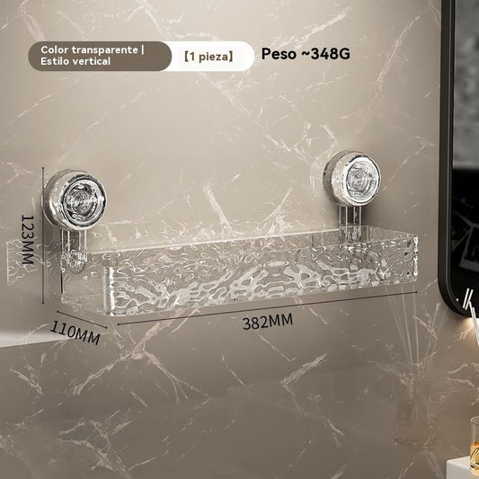 🍽️🧺🔥 Стойка за съхранение с вендузи без перфоратори, стилна вълнообразна стойка за сифон, подходяща за кухня и баня