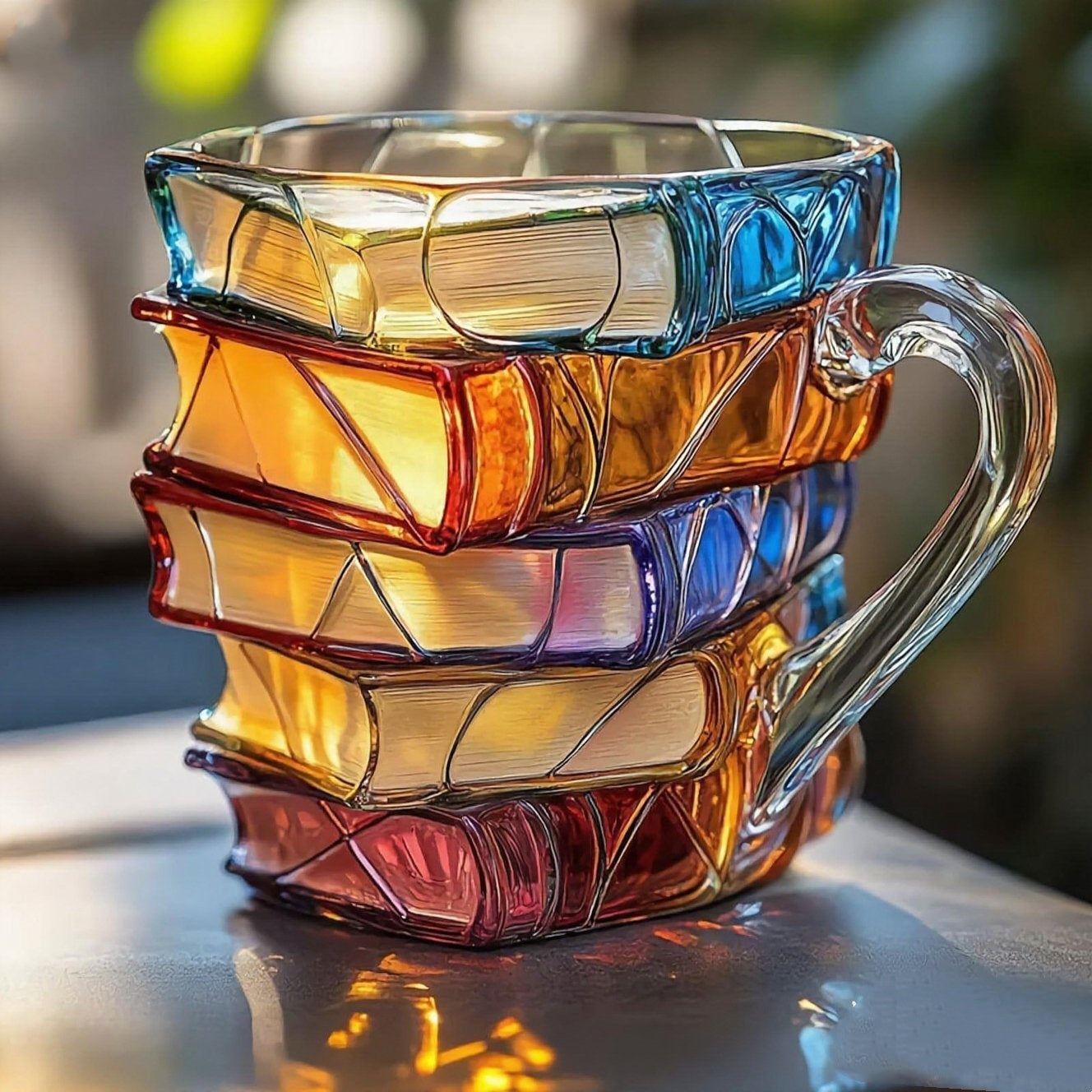 【Горещи продукти】📚3D чаша с форма на книга и декоративна живопис