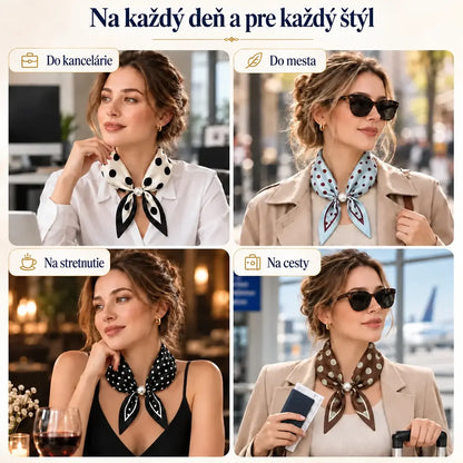 ✨ Šatka s magnetickým zapínaním a perlou — elegantné riešenie pre každodenný štýl, rýchle a bez viazania.