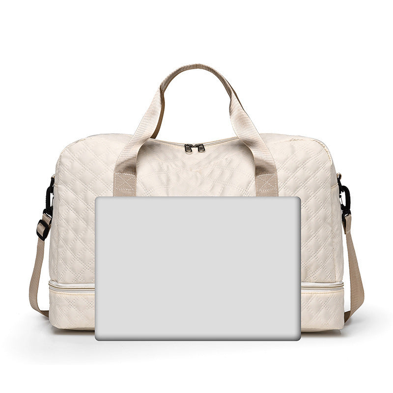 🔥Elegante bolsa de viaje de gran capacidad con diseño de separación para uso húmedo y seco, adecuada para yoga y fitness.