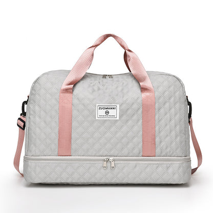 🔥Elegante bolsa de viaje de gran capacidad con diseño de separación para uso húmedo y seco, adecuada para yoga y fitness.