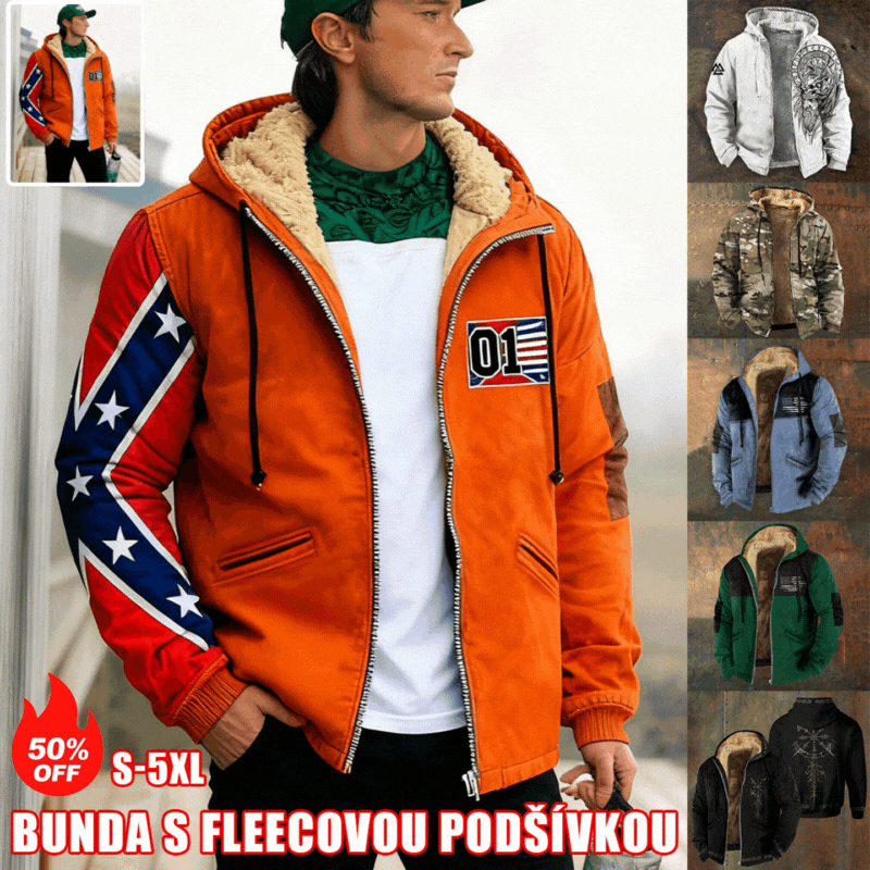 🔥Cena je znižana!🔥🧥【S-5XL】Nova moška modna retro kapuca z zadrgo in 3D digitalnim tiskom
