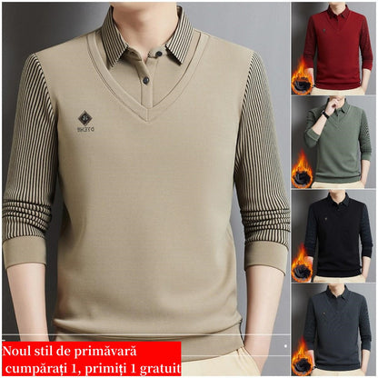 🔥【45% OFF】👔Predaj na konci roka🔥【M-4XL】Mužský prémiový kašmírový dvojdielny teplý top všetko v jednom