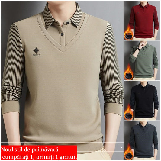 🔥【45% OFF】👔Predaj na konci roka🔥【M-4XL】Mužský prémiový kašmírový dvojdielny teplý top všetko v jednom