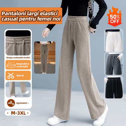 🔥【M-3XL】👖Nové dámske elastické voľné nohavice(💞40-110KG）