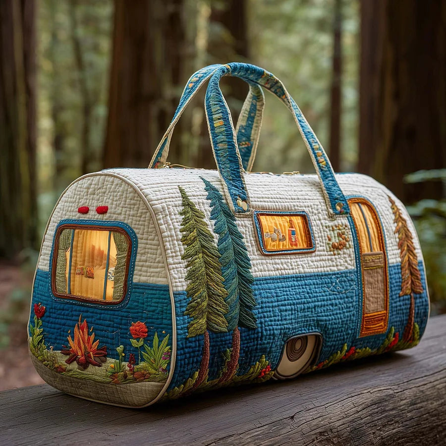 Пътна чанта Hippie Van с подплатена материя-(18X9X9) инча