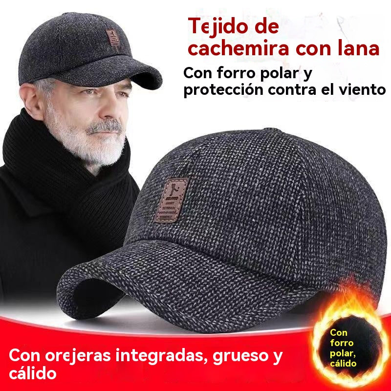 💥Nueva gorra de béisbol cálida para hombre, con protección para las orejas