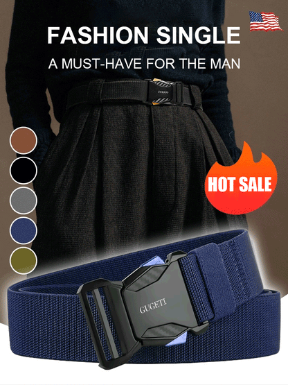 🔥Cinturón táctico elástico nuevo para hombre, cómodo, ajustable, resistente a rayaduras y desgaste, ideal para actividades diarias y deportes al aire libre