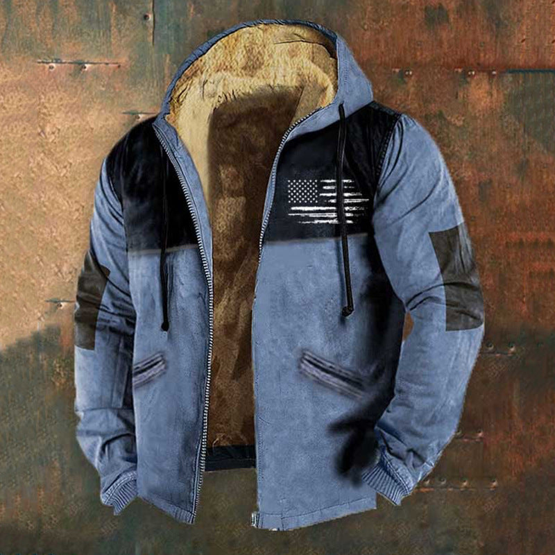 🔥Horký prodej🔥🧥【S-5XL】Nová pánská módní retro mikina s kapucí a zipem s 3D digitálním tiskem